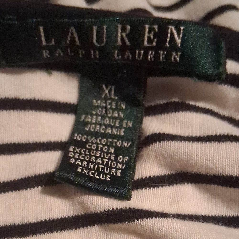 Lauren Ralph Lauren Striped Colorblock Long Sleeve Top XL - Picture 5 of 8